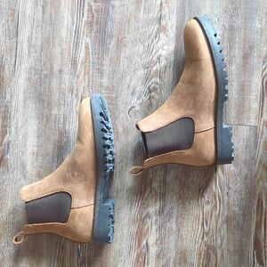 Portland Leather Patina mens Chelsea boots in brown suede